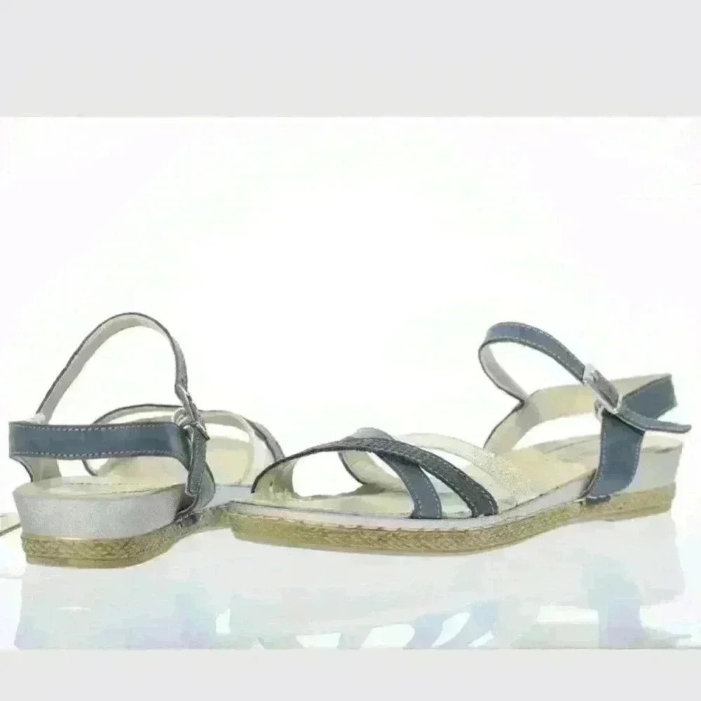 Womens Lasocki Blue Gray flat sandals